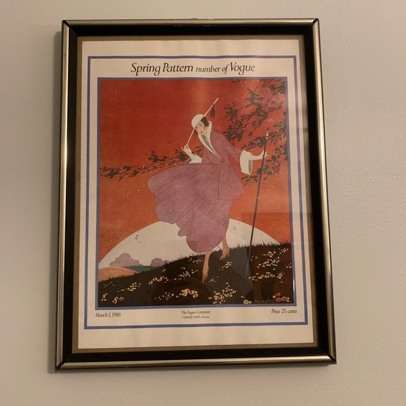 Vogue Other - Vintage Vogue Magazine Cover Poster March 1916 Vogue Other - Vintage Vogue Magazine Cover Poster March 1916